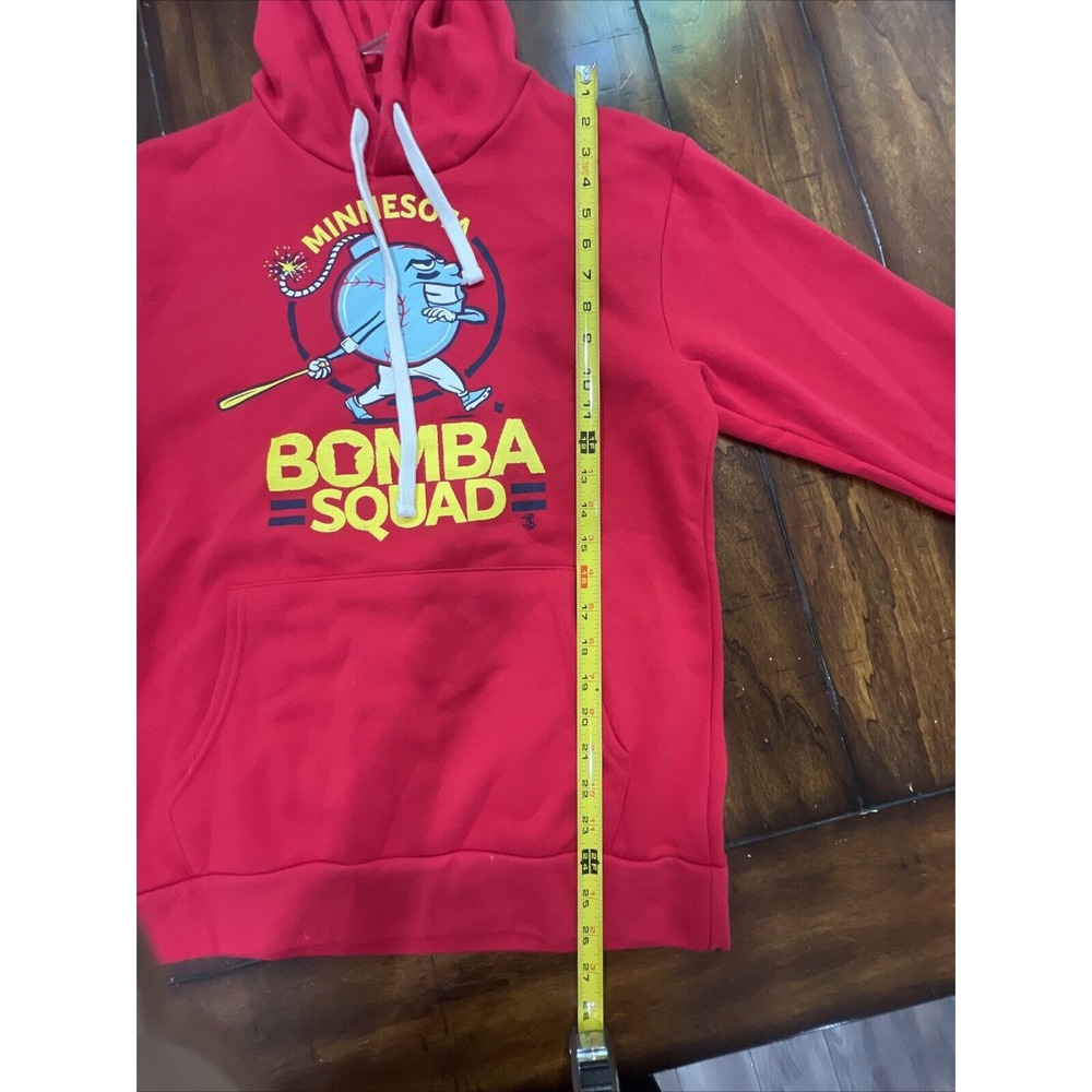 Bomba Squad Home Run Minnesota MN Twins Red Sweatshirt Unisex Small - Picture 4 of 6